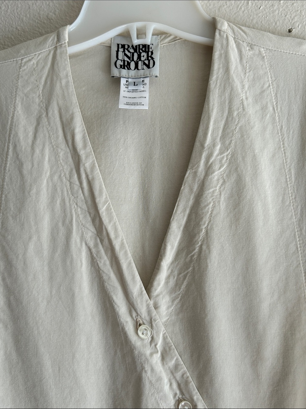 Prairie Underground Cream Wrap-Style Long Sleeve Shirt Jacket - Picture 5 of 6